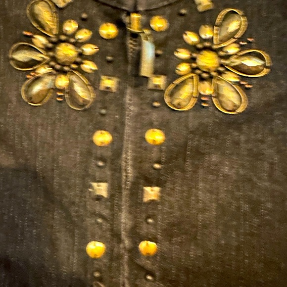 Vintage Alfred Dunner Lightweight Jacket with studded rhinestone’s around coll - Picture 2 of 3